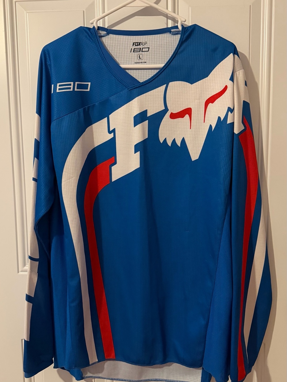 Fox Men’s Blue, White & Red Racing Jersey